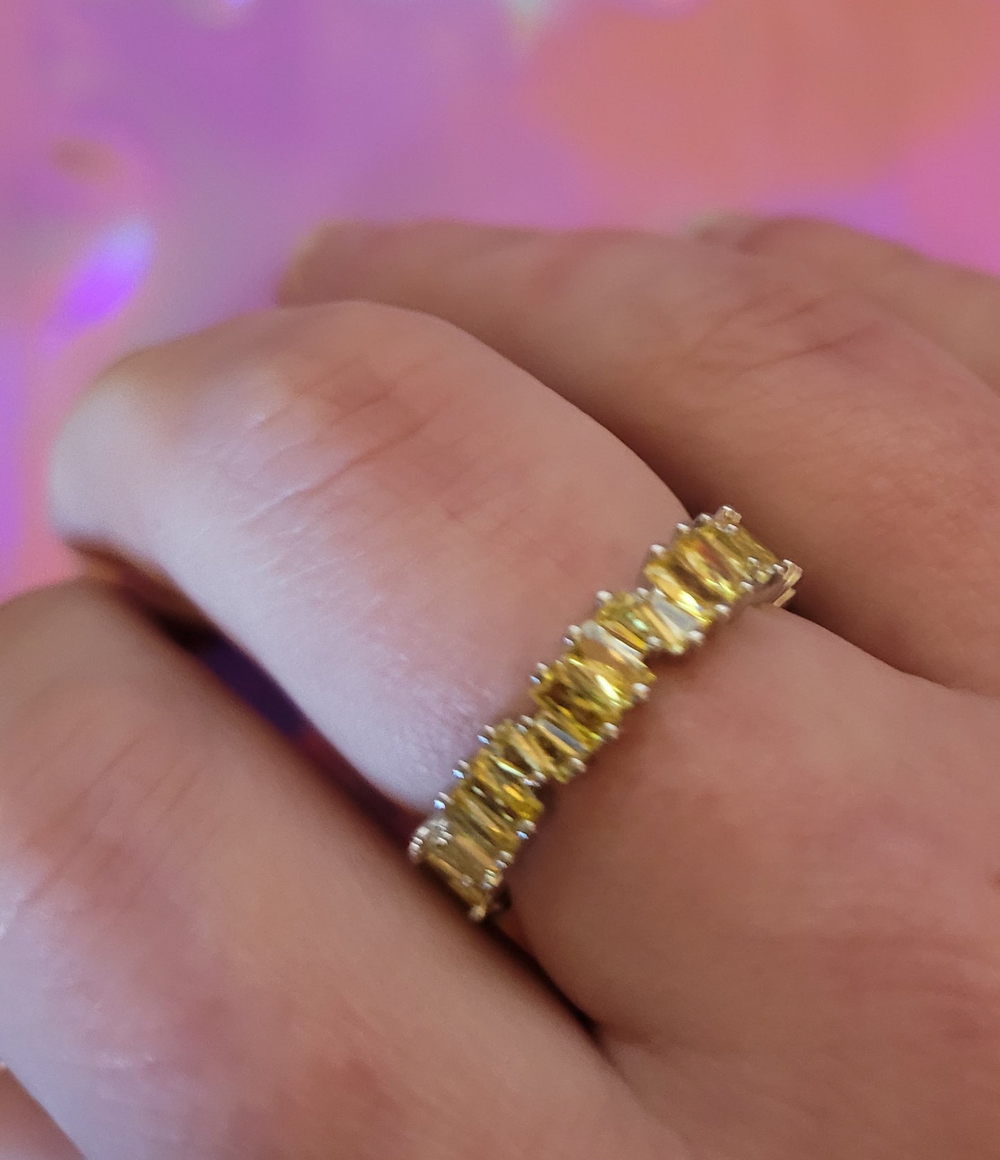 Cubic Zirconia Yellow Ring