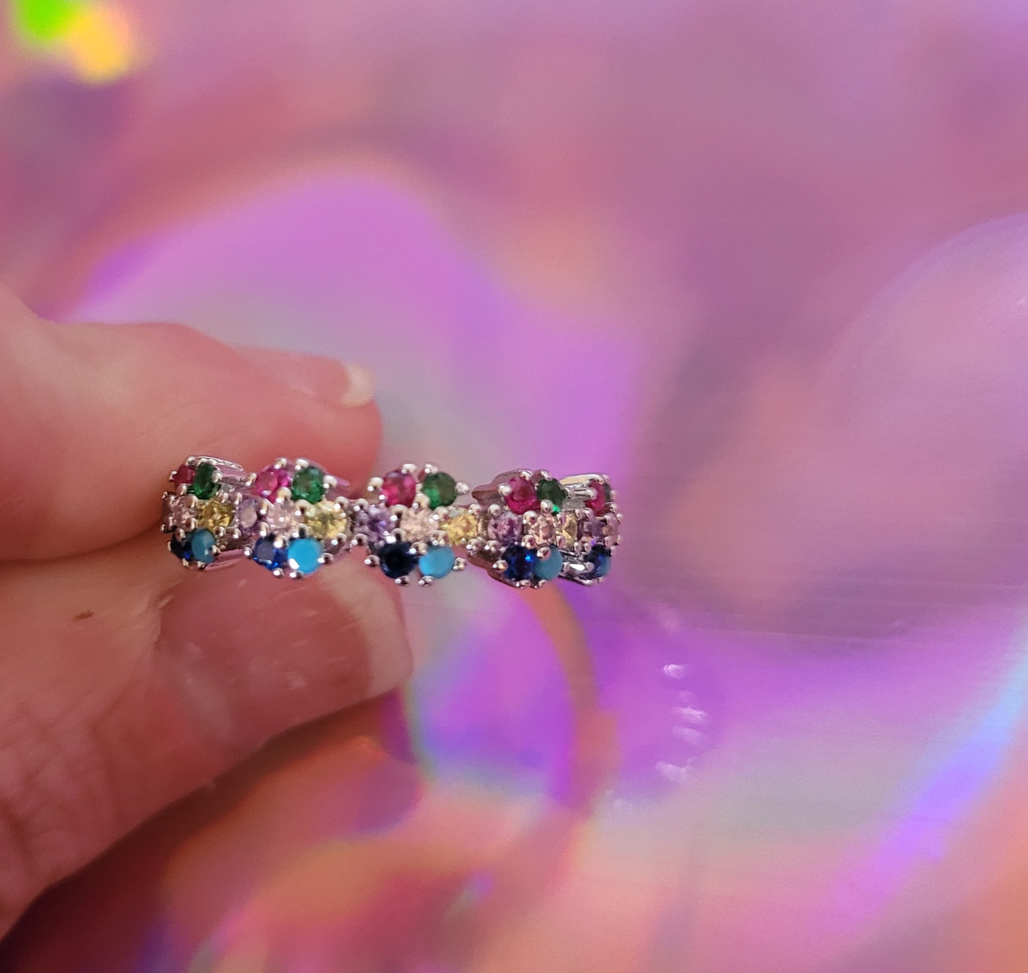 Glamorous Cubic Zirconia Colourful Ring