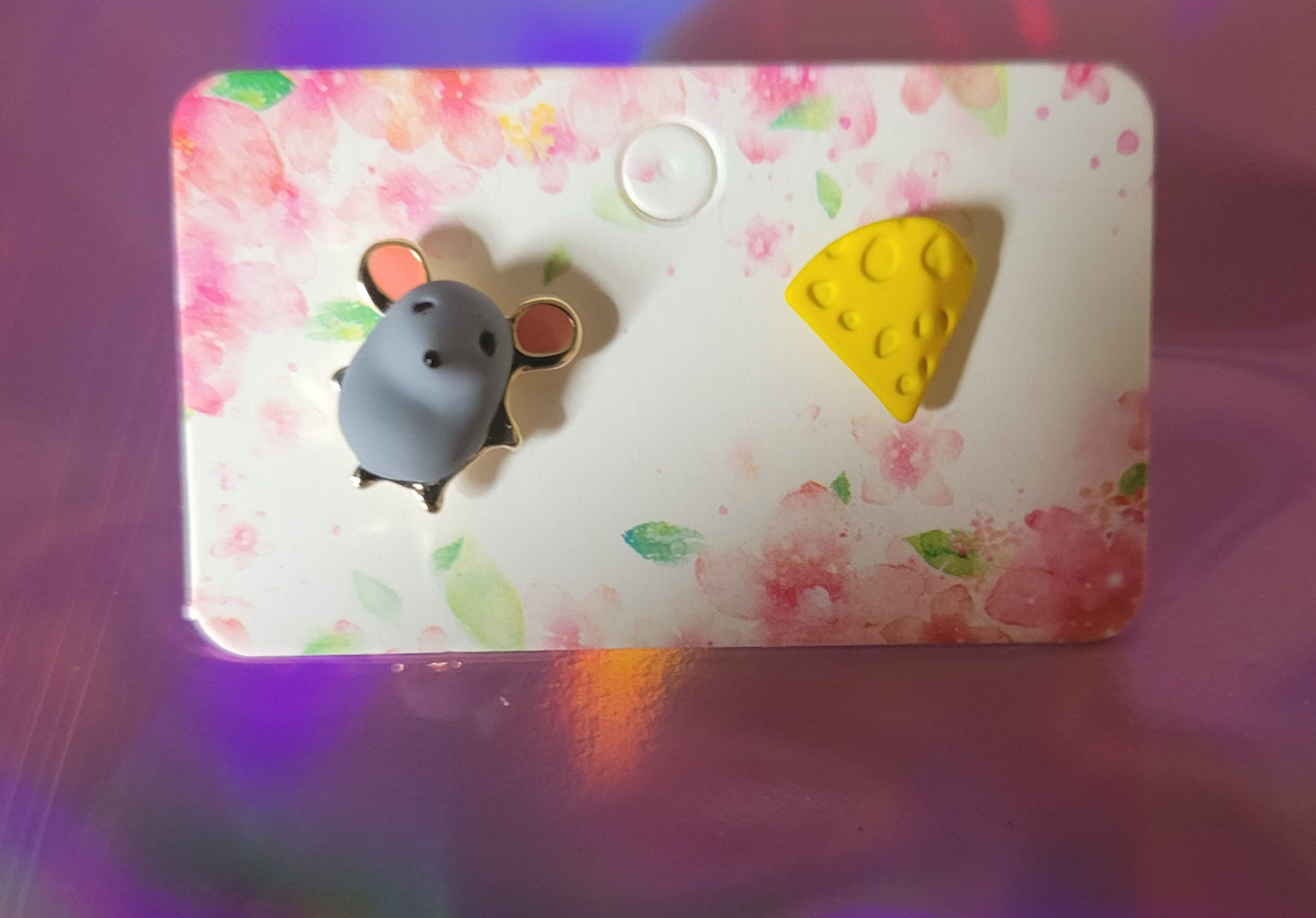 Mouse and Cheese Earrings