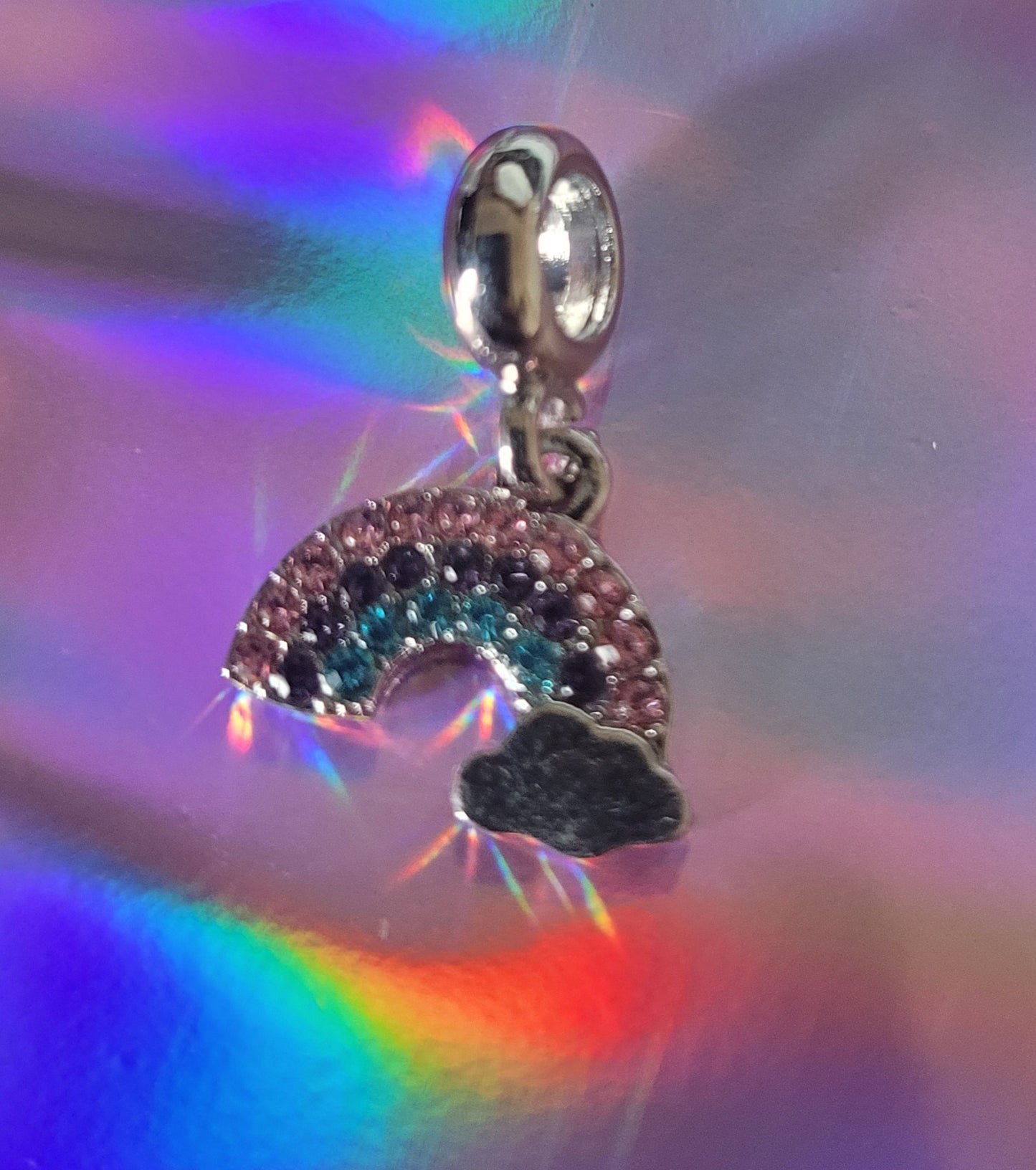 Glittery Rainbow Charm