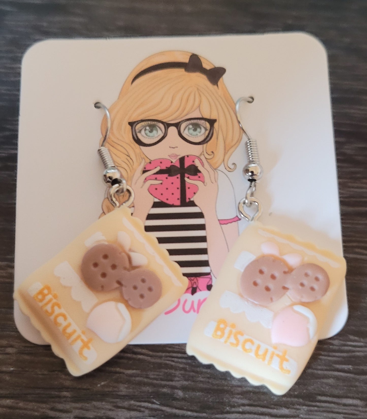 Cute Biscuit Novelty Earrings