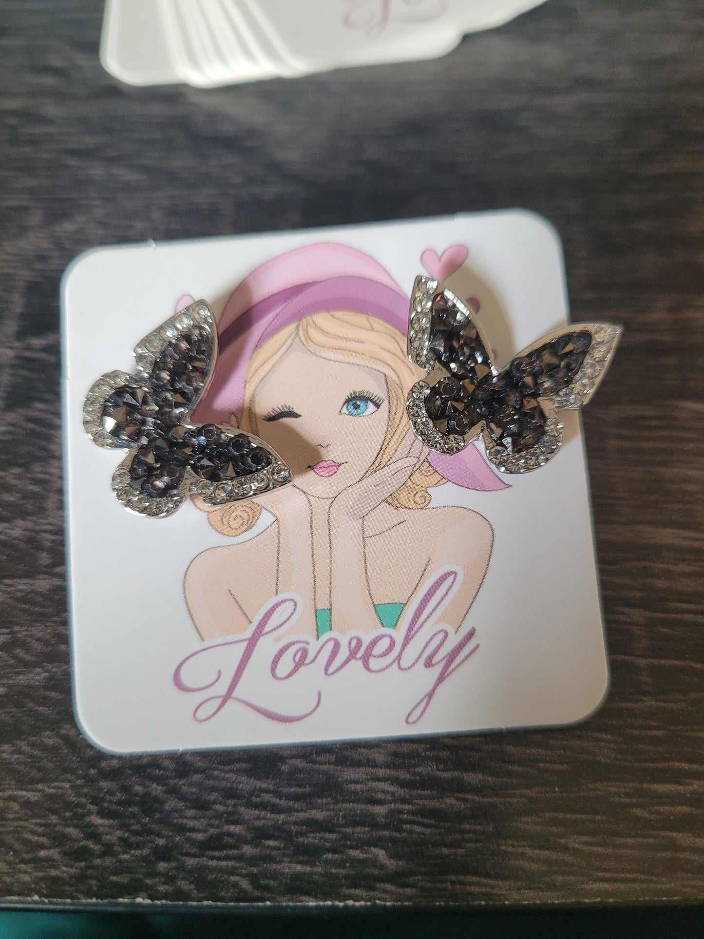 Black Butterfly Earrings