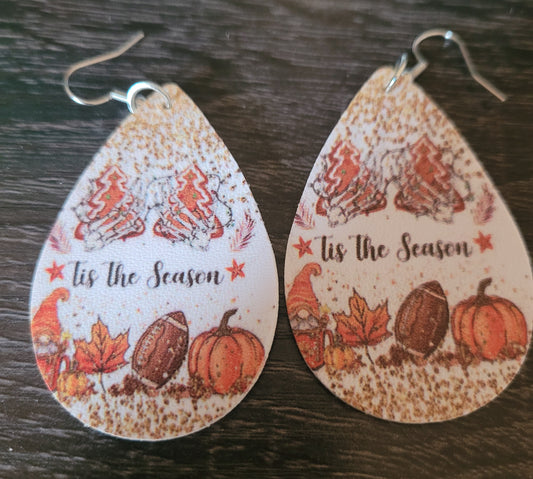 Autumn Season PU Leather Earrings