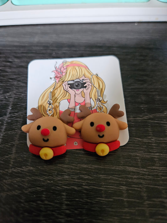 Christmas Reindeer Novelty Earrings