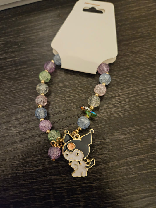 sanrio kuromi inspired small child bracelet