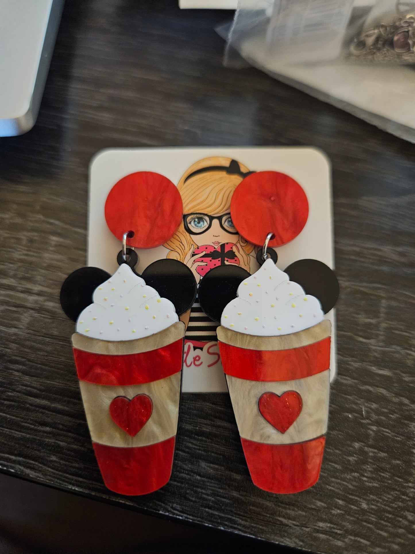 Disney Inspired Valentines Oversized Earrings