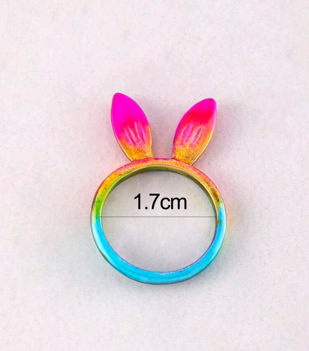 Bright Multicoloured Bunny Ring