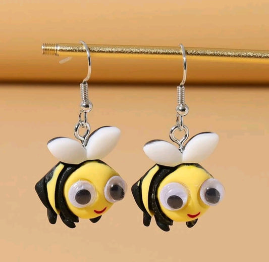 Oversized Cute Bee Earrings