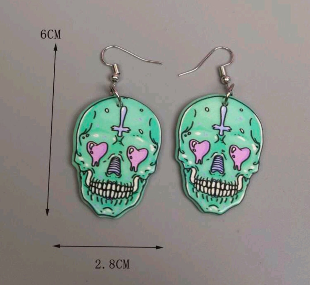 Oversized Skull Earrings