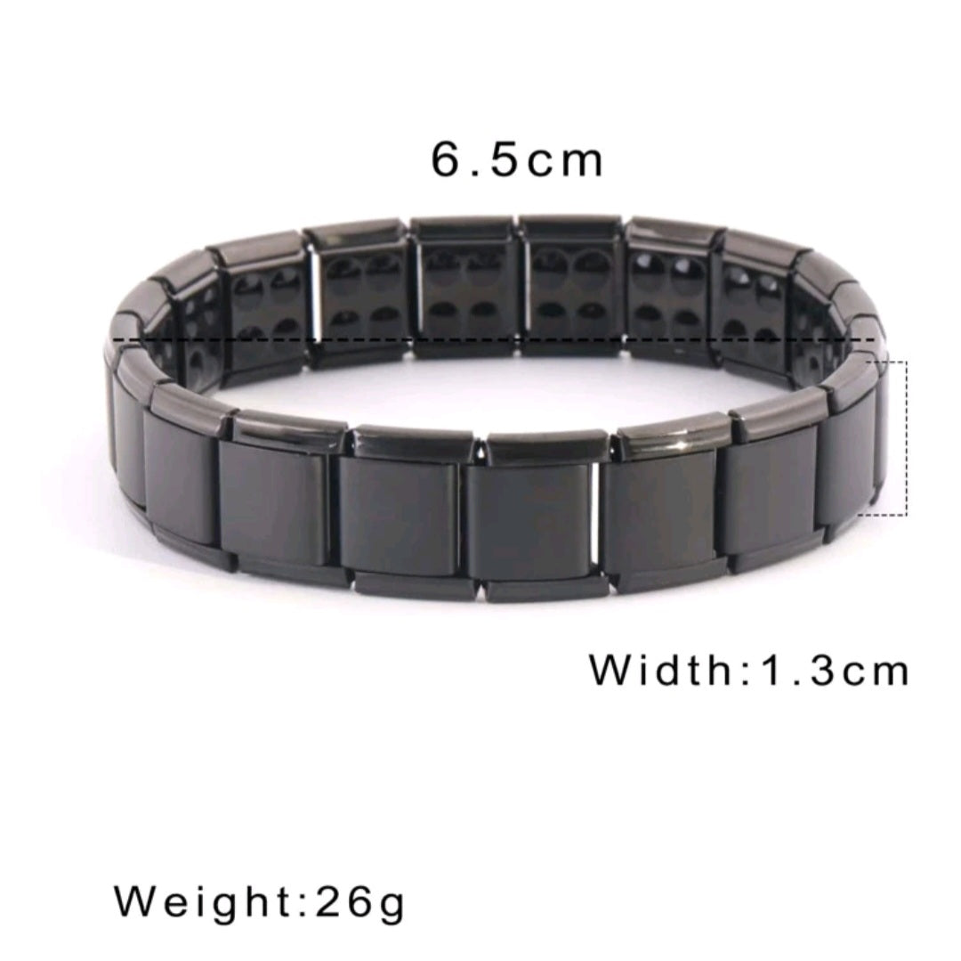 Chunky Black Link Bracelet