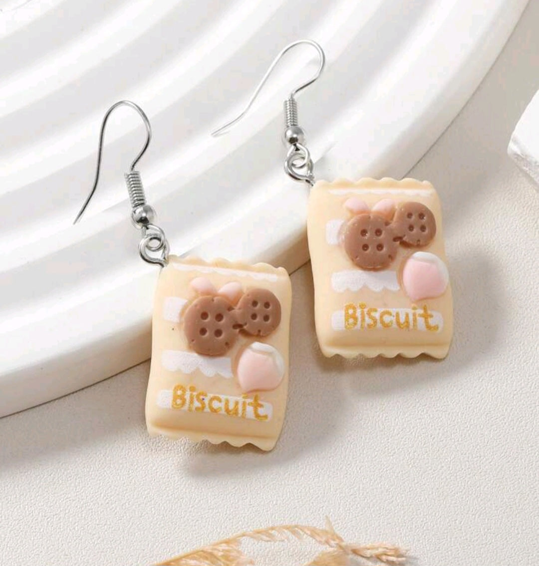 Cute Biscuit Novelty Earrings