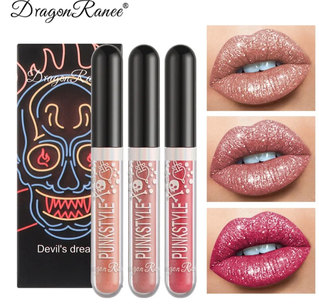 Dragon Rose Skull Lipgloss 3 Pack