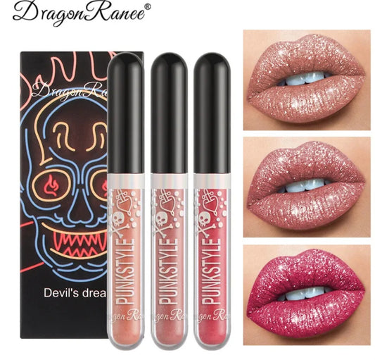 Dragon Rose Skull Lipgloss 3 Pack