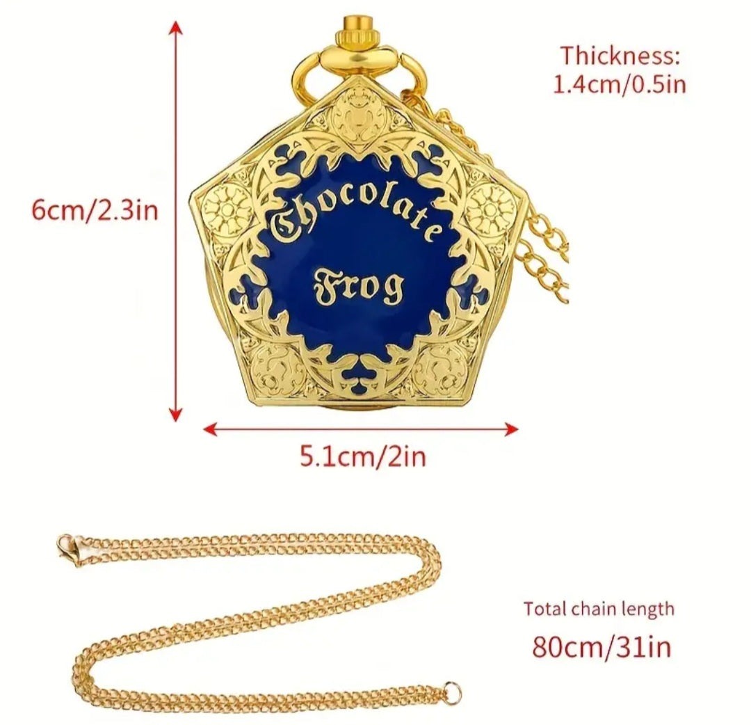 Chocolate Frog Harry Potter Inspired Small Pocket Watch