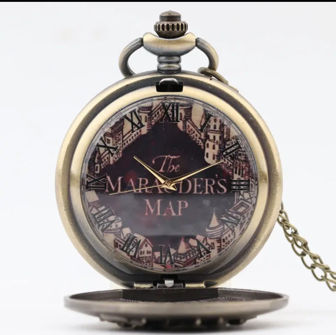 Marauders Map Harry Potter Inspired Small Pocket Watch