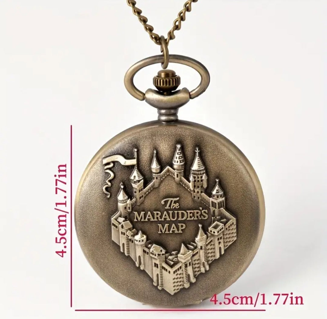 Marauders Map Harry Potter Inspired Small Pocket Watch