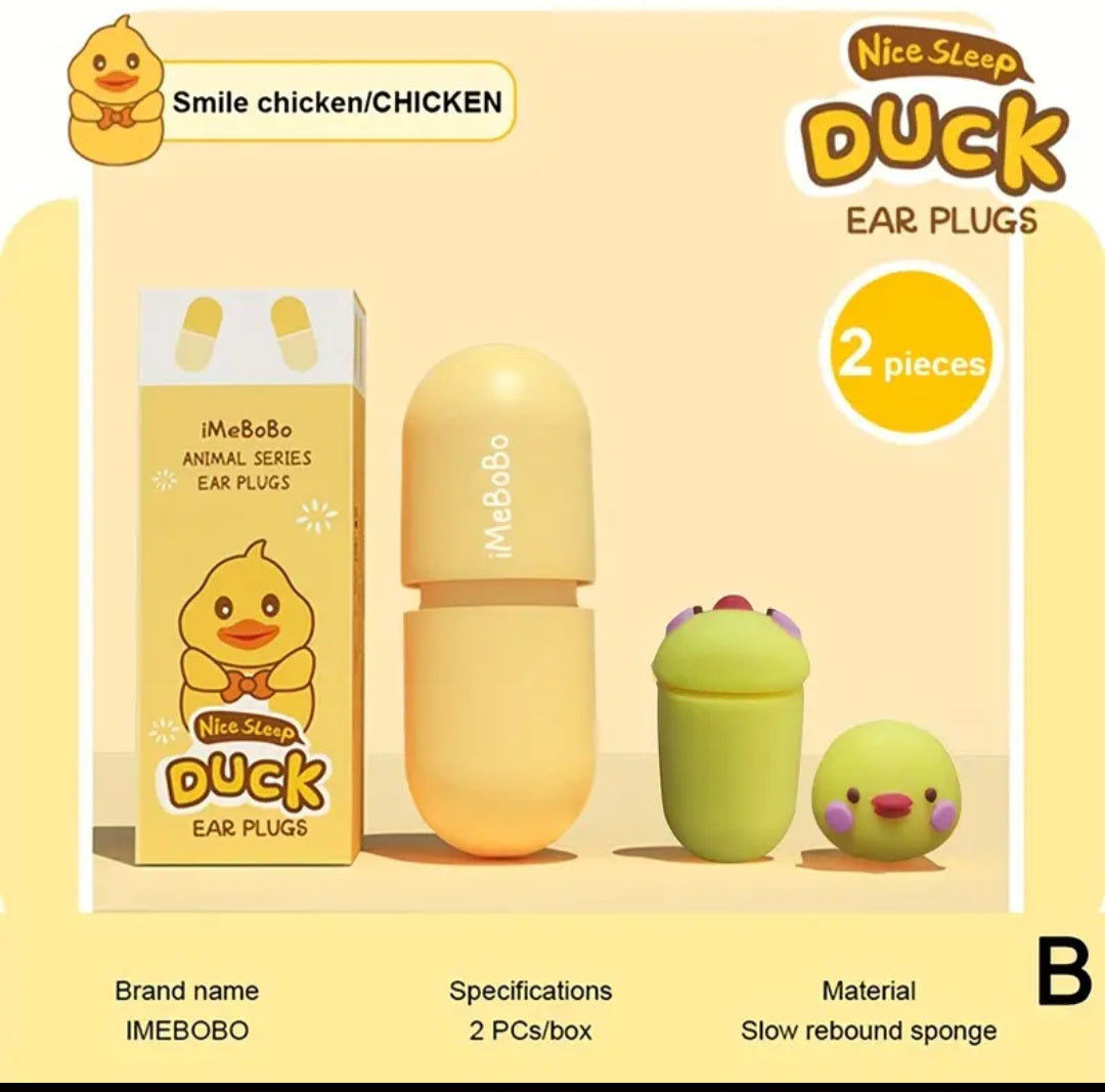 ImeBobo Duck Novelty Ear Plugs (1Set)