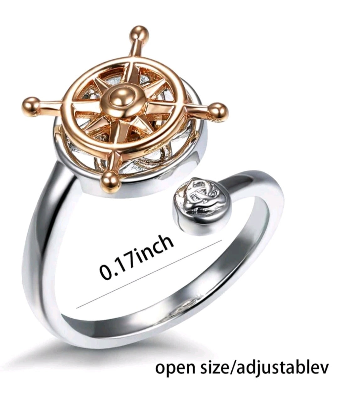 Sailor Steering Wheel Directional Rotating Anti-Anxiety Ring