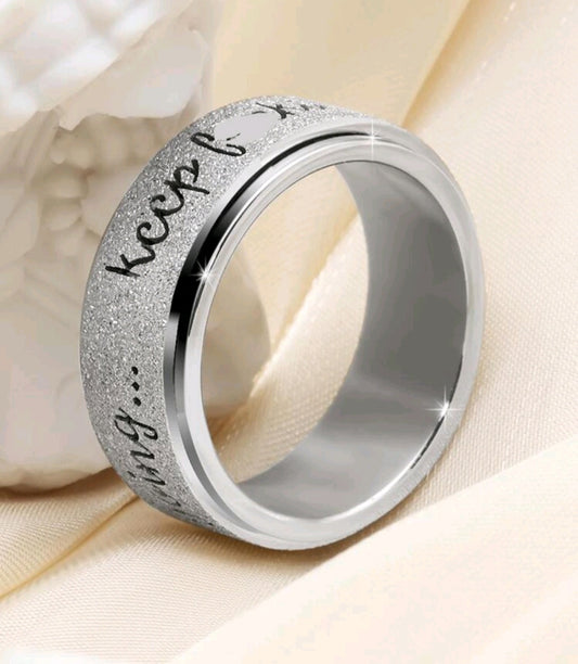 Keep f*cking Going Ring - Silver Colour