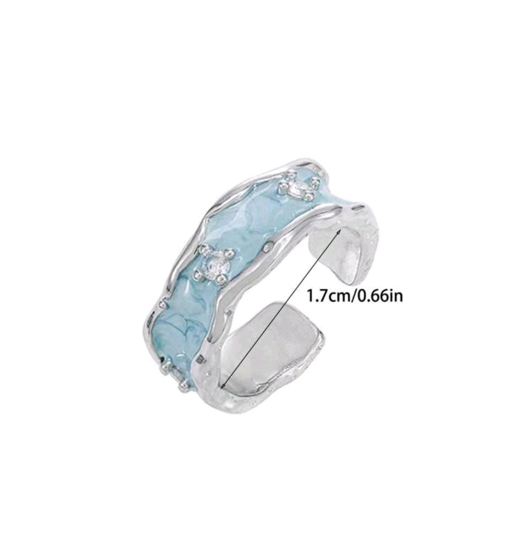 Light Blue Cuff Ring