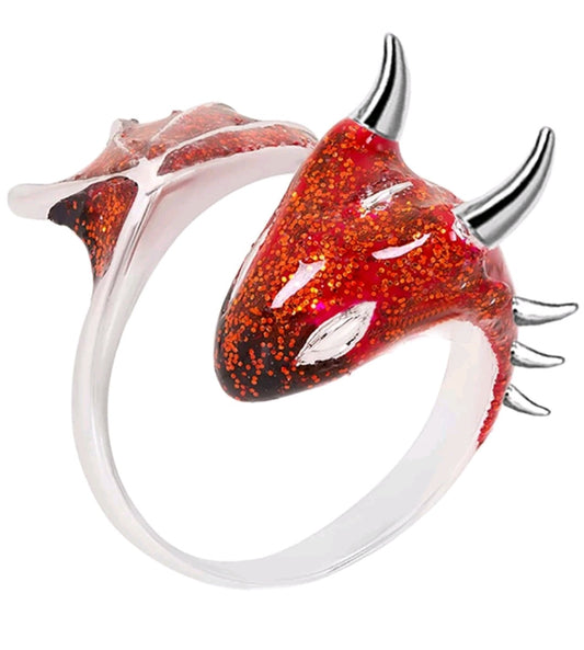 Burnt Orange Dragon Ring