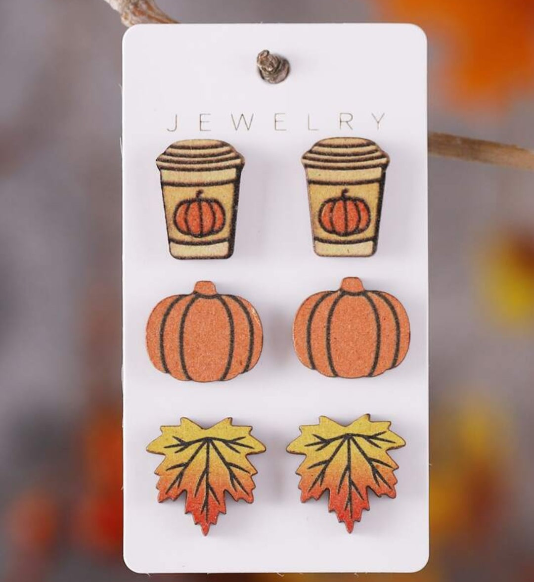 3 pairs of Halloween earrings