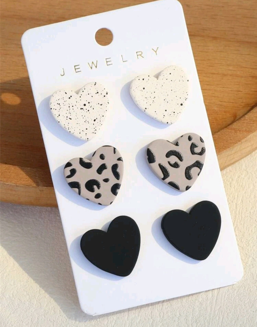 Set of 3 Heart Earrings