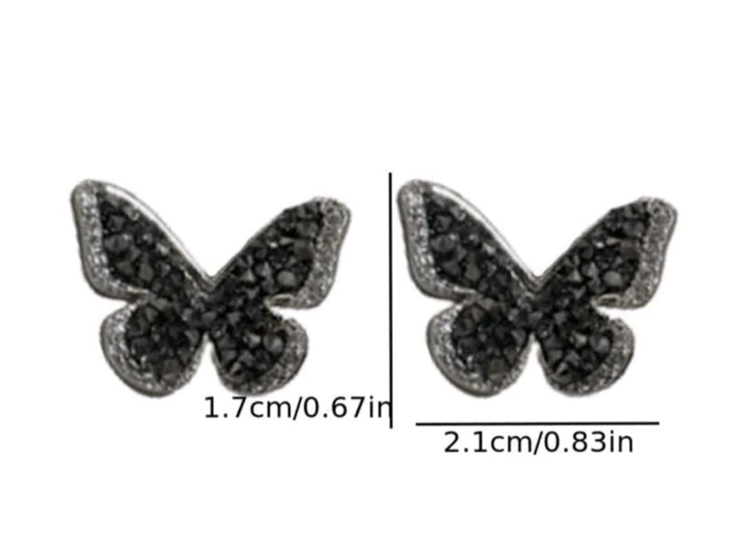 Black Butterfly Earrings