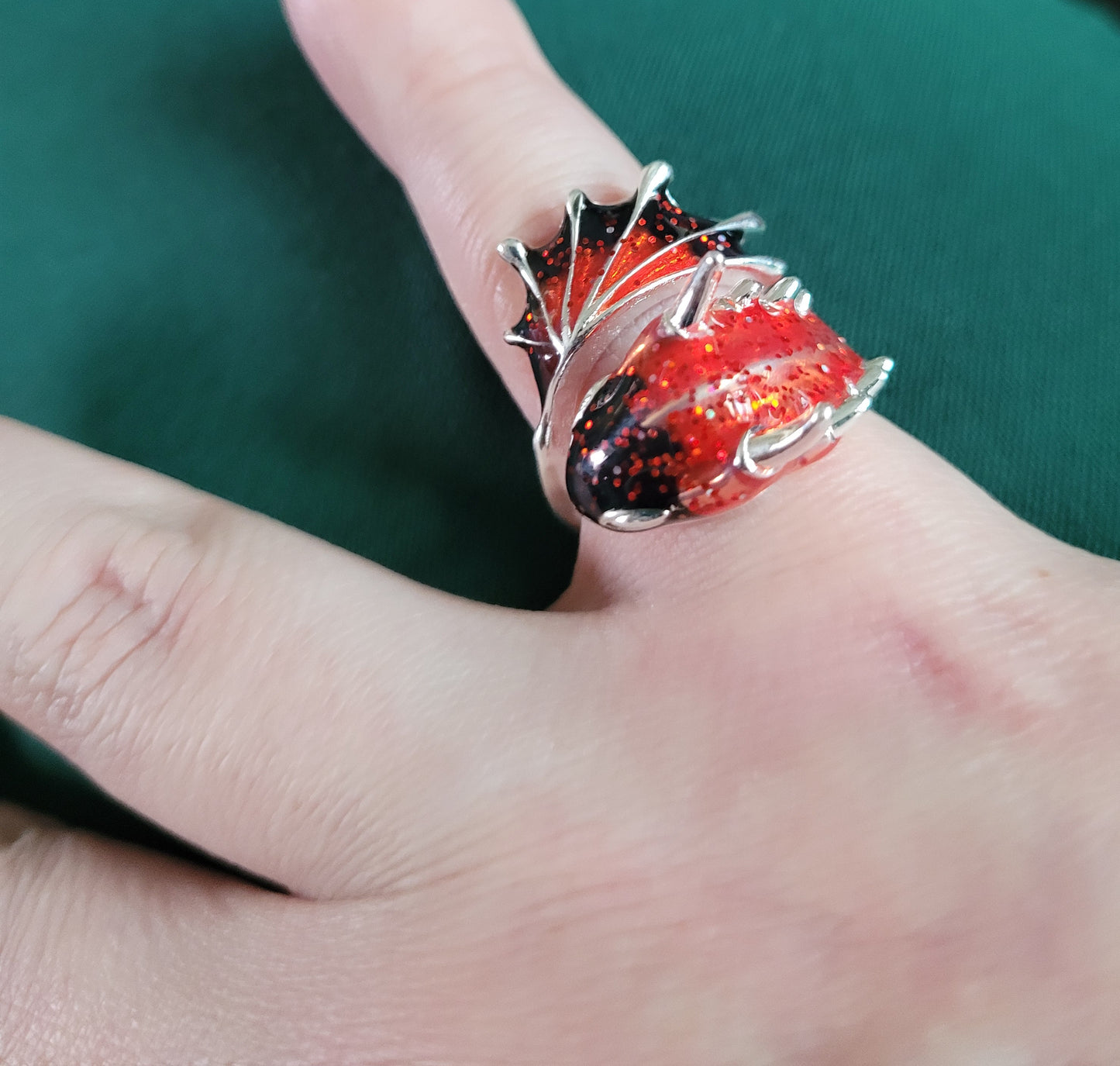 Burnt Orange Dragon Ring