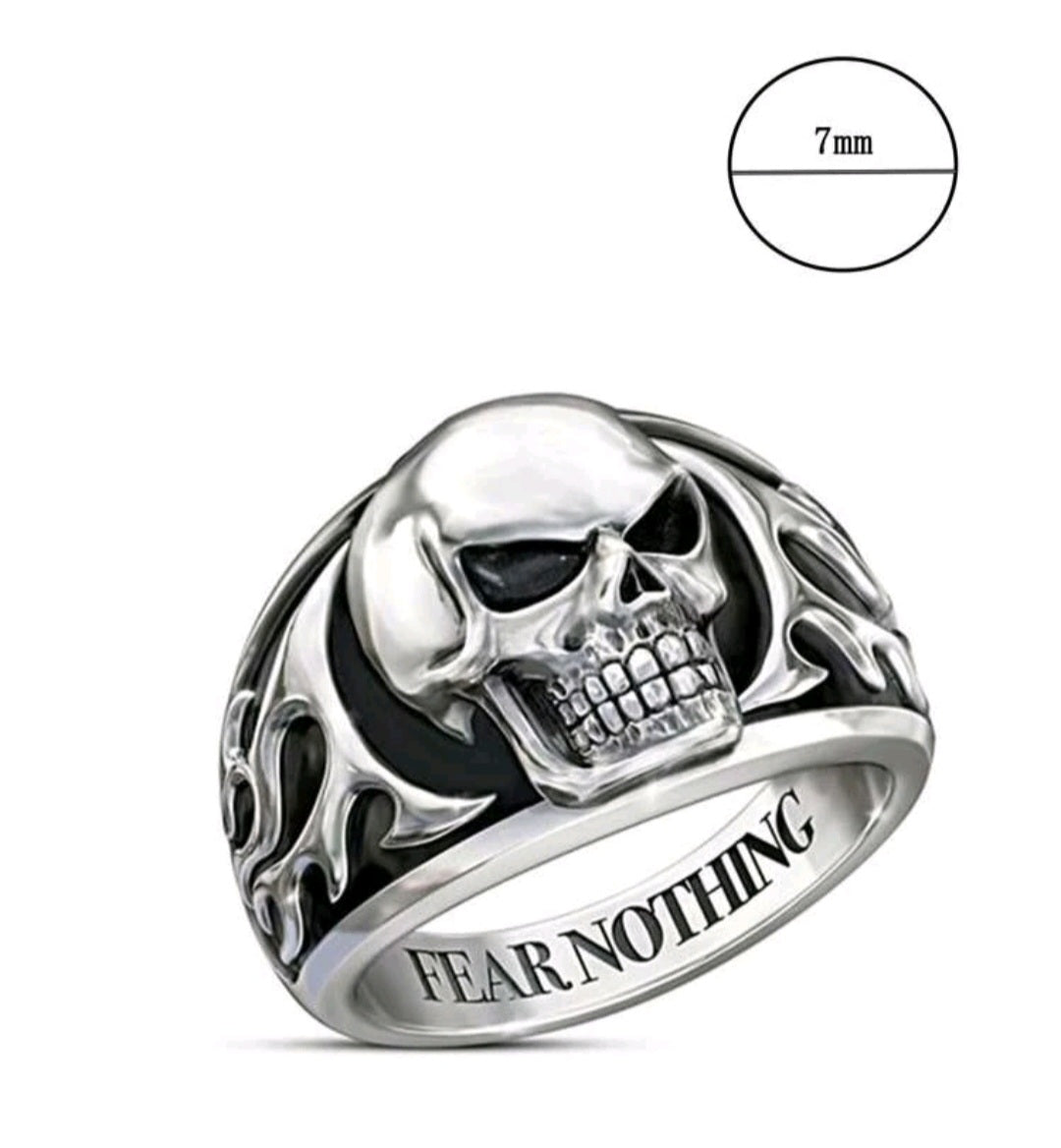 Chunky Skull Mens Ring