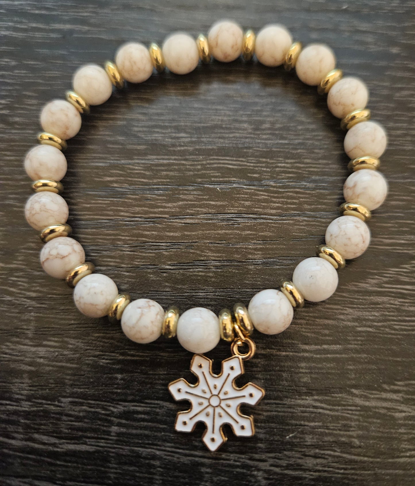 Snowflake Beaded Bracelet