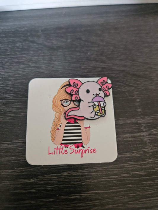 Axolotl BubbleTea Pin Badge