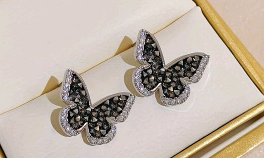 Black Butterfly Earrings