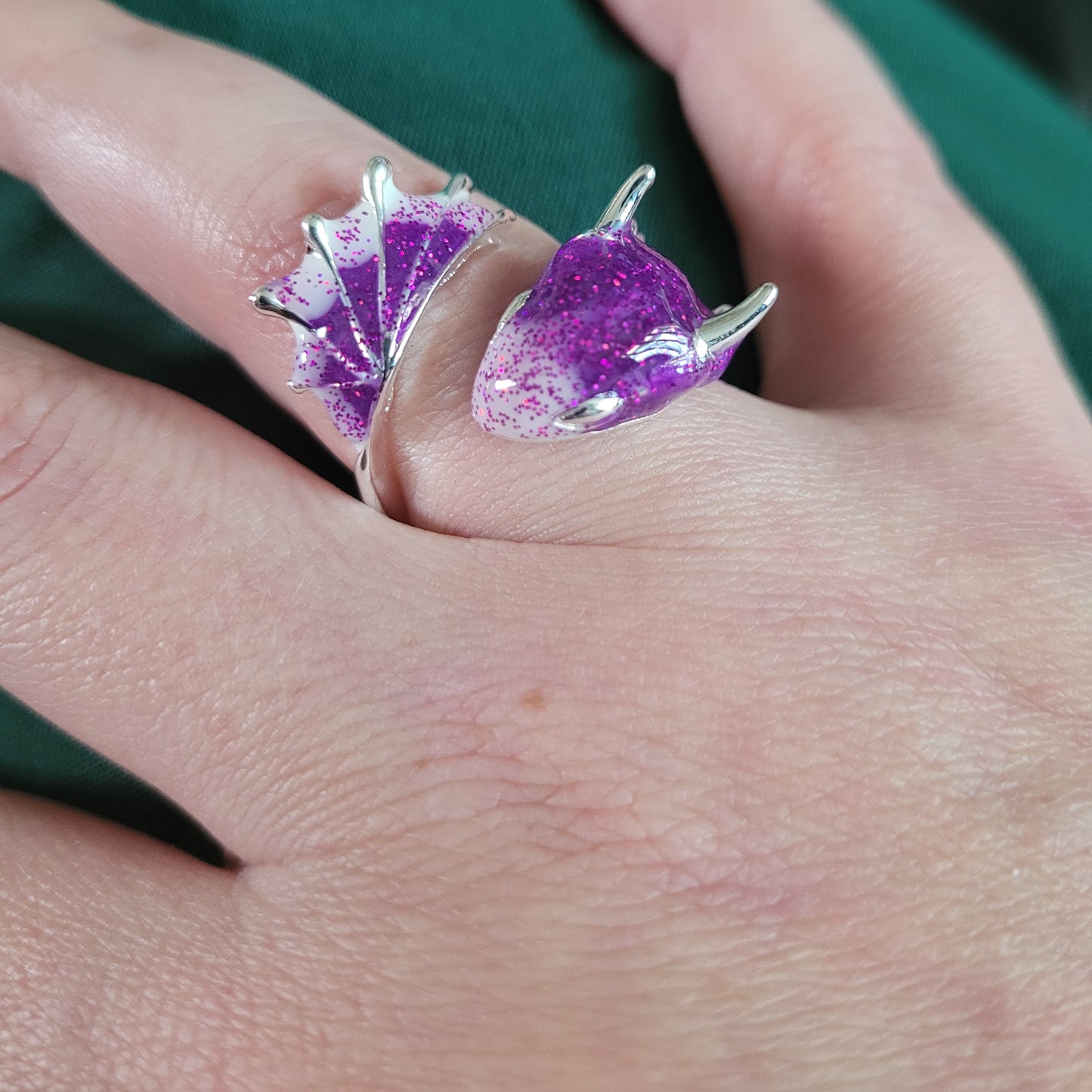 Sparkly Purple Dragon Ring