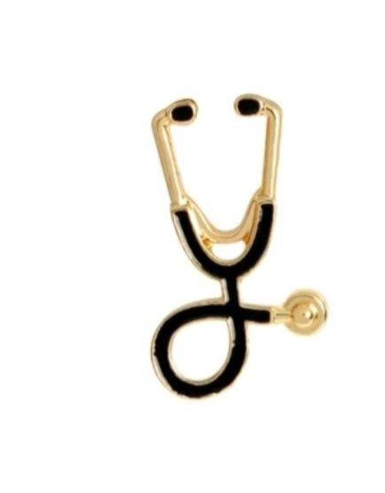 Mini Doctor Stethoscope Novelty Pin (choose colour)