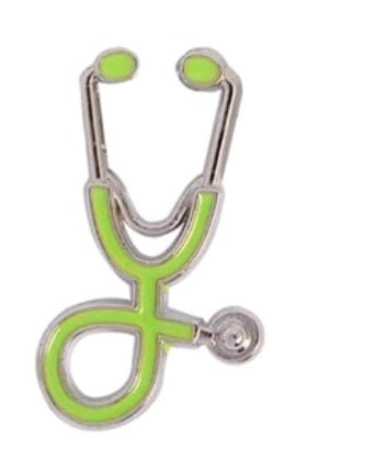 Mini Doctor Stethoscope Novelty Pin (choose colour)