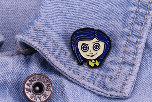 Coraline Inspired Pin Badge