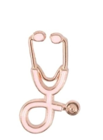 Mini Doctor Stethoscope Novelty Pin (choose colour)