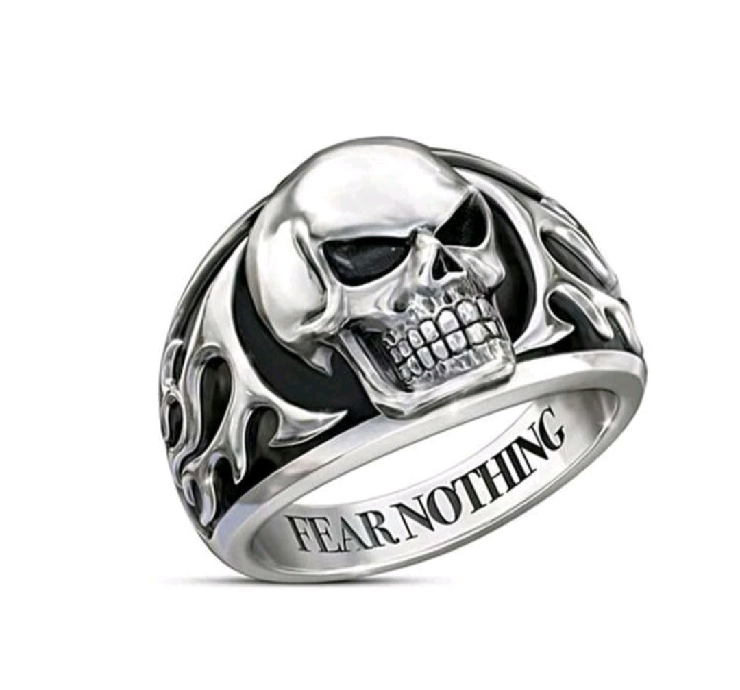 Chunky Skull Mens Ring