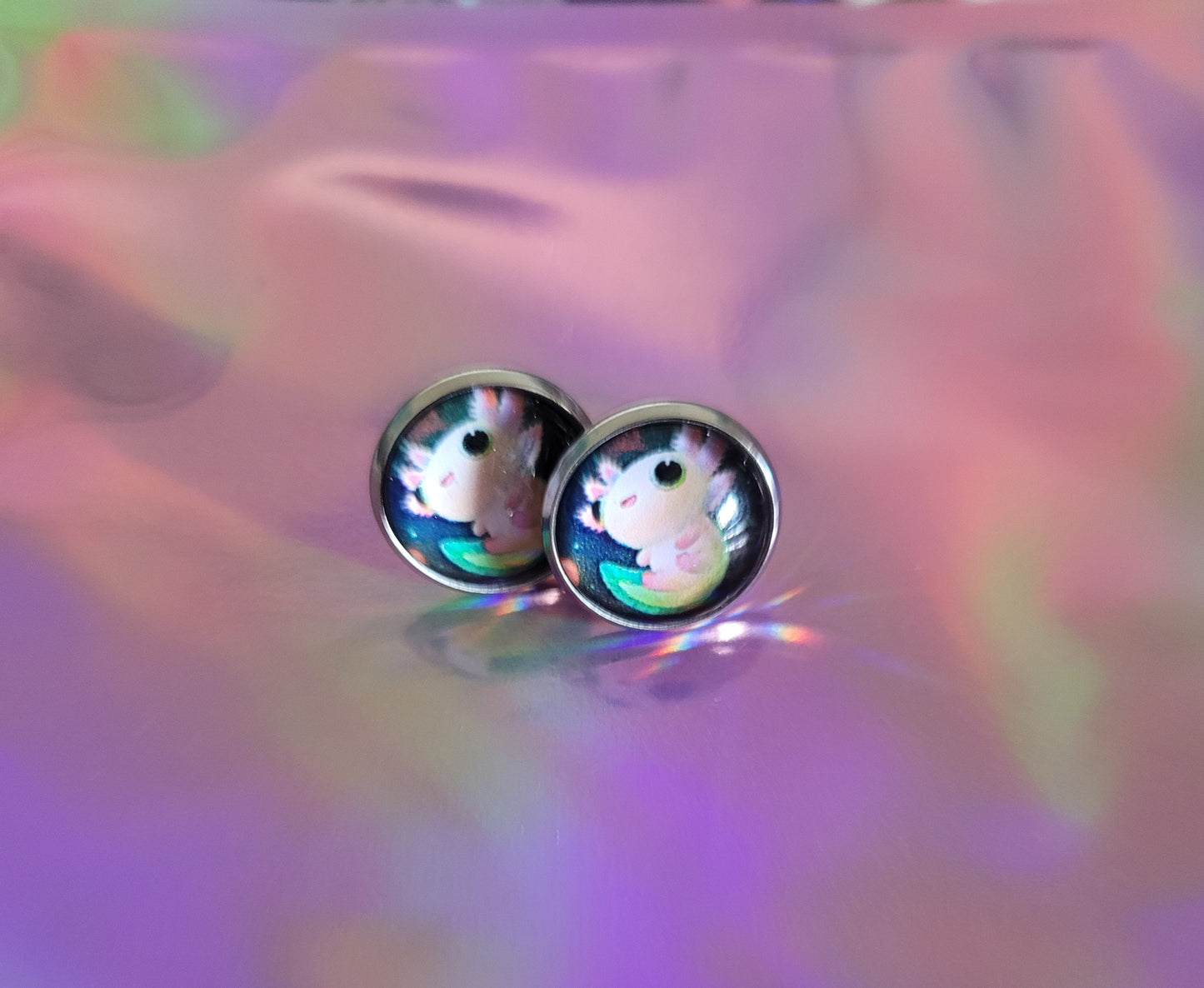 Cute Axolotl Studs