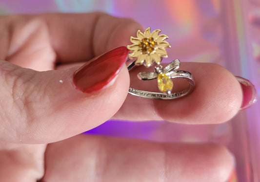 Sunflower Cuff Ring