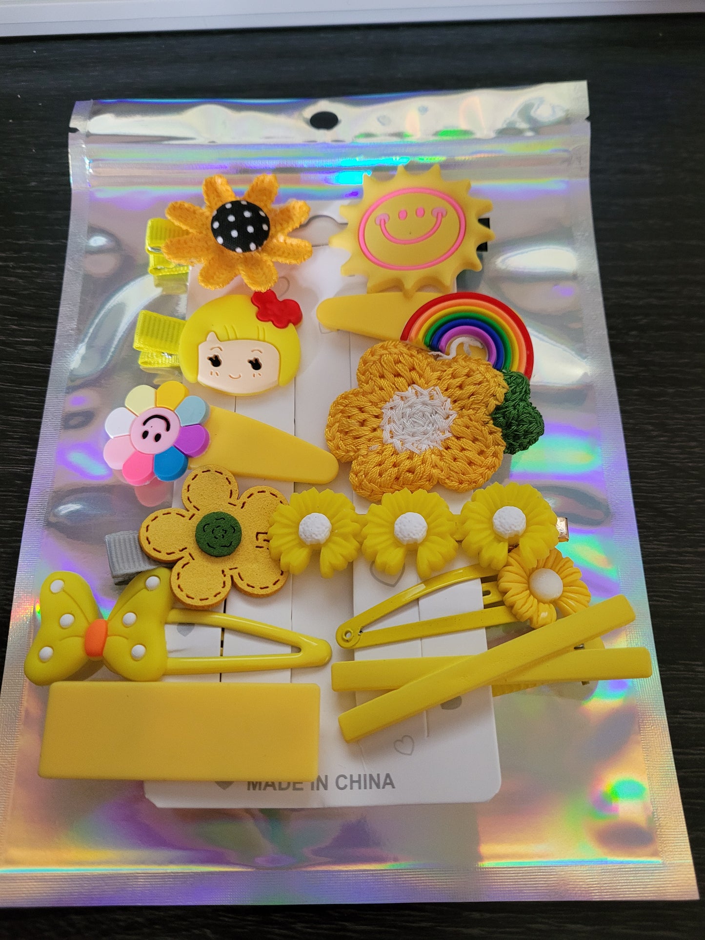 Cute Yellow Hairslide Set