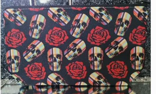 Skull & Rose Small Makeup Bag